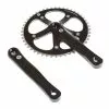 BLB Brick Lane Bikes Track Crankstel 165mm 48T Glanzend Zwart