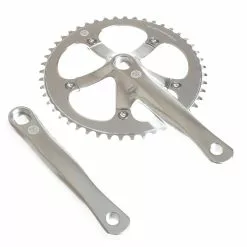 BLB Brick Lane Bikes Track Crankstel 165mm 46T Zilver