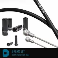 CAPGO Remmen Set Voor Shimano/Sram Road - Zwart