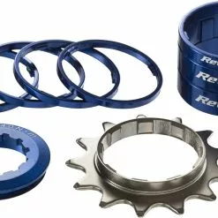 Reverse Singlespeed Kit 13T Tandwiel + 7 Spacers - Blauw