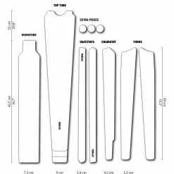 Dyedbro Gravel Frame Protection Kit Clear - Zwart Gloss