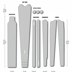 Dyedbro Grind Frame Beschermingsset Blank - Wit Glans