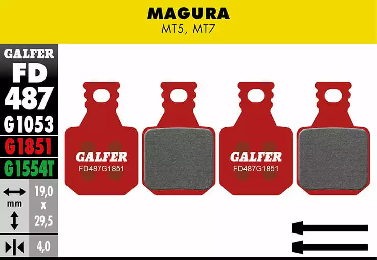 GALFER Geavanceerd Remblok - Magura MT5, MT7