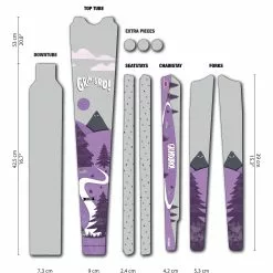 Dyedbro Grind Frame Protection Kit Grinduro - Purple Matte