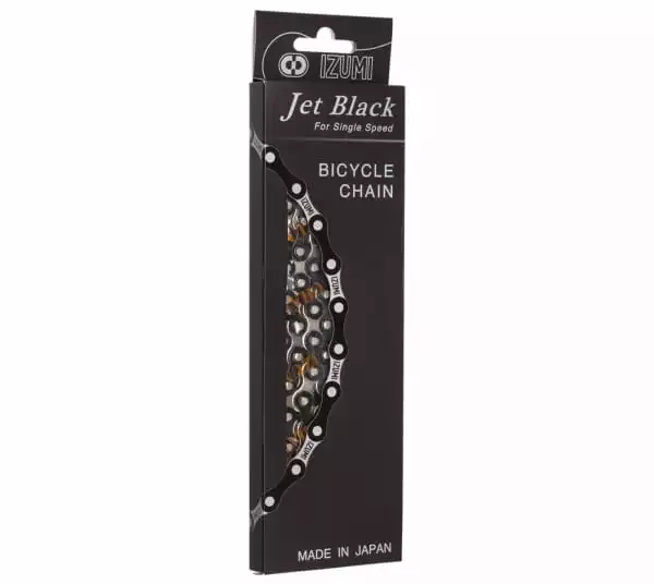 Izumi Jet Zwarte Ketting 1/2 X 1/8 Inch - Zilver