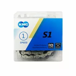KMC S1 Brede RB Ketting+ 1 Versnelling - Zilver