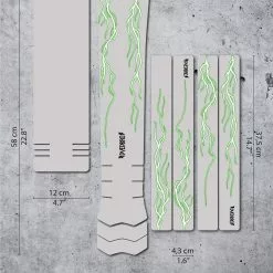 Dyedbro E-bike Frame Beschermingskit Verlichting - Groen Mat