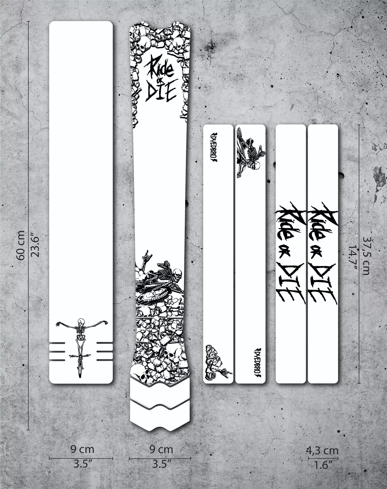 Dyedbro Frame Beschermingskit - Ride Or Die Zwart