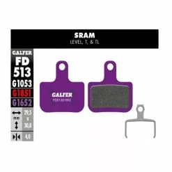 GALFER E-Bike Remblok G1652 Sram - Paars