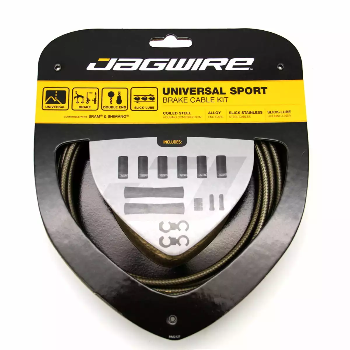 JAGWIRE Remkabelset Universal Sport - Carbon/zilver