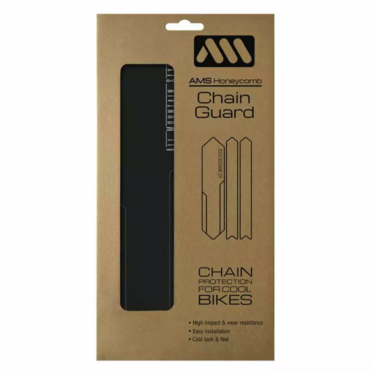 AMS - All Mountain Style Kettingboogbeschermer - Honingraatstructuur Zwart